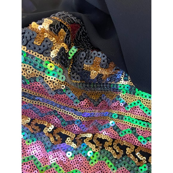 AIDAN MATTOX Sequin Dress Size 2 Party Dress Mini Dress Cocktail Dress Colorful - Picture 7 of 13